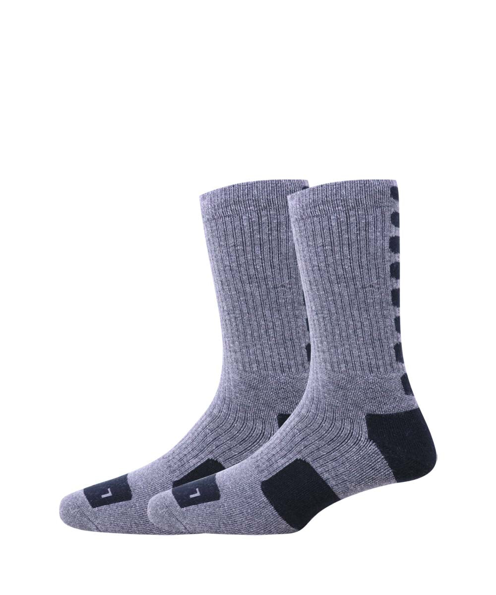 2pk Cotton Rich Design Terry Combo Socks.