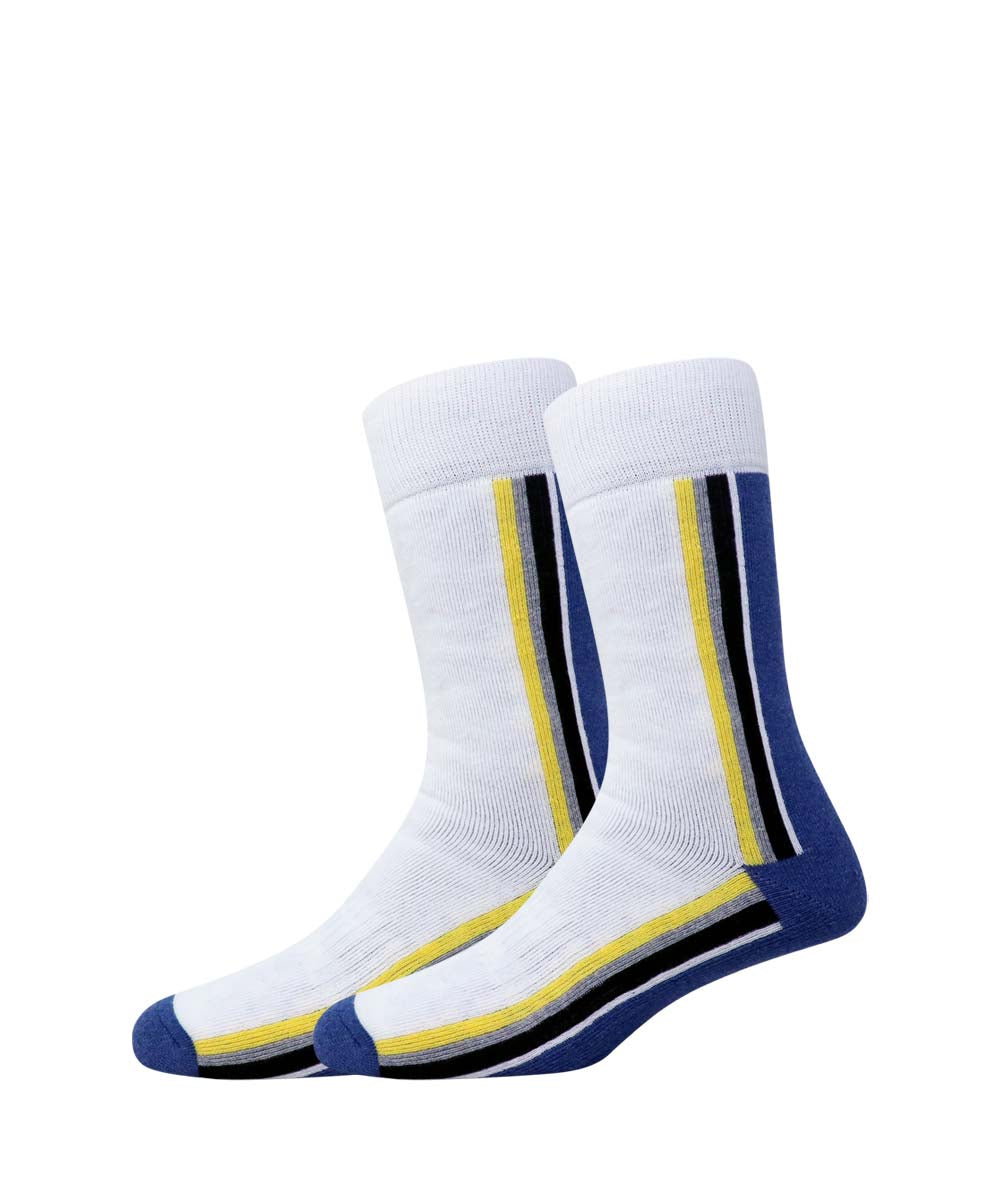 2pk Cotton Rich Design Terry Combo Socks.