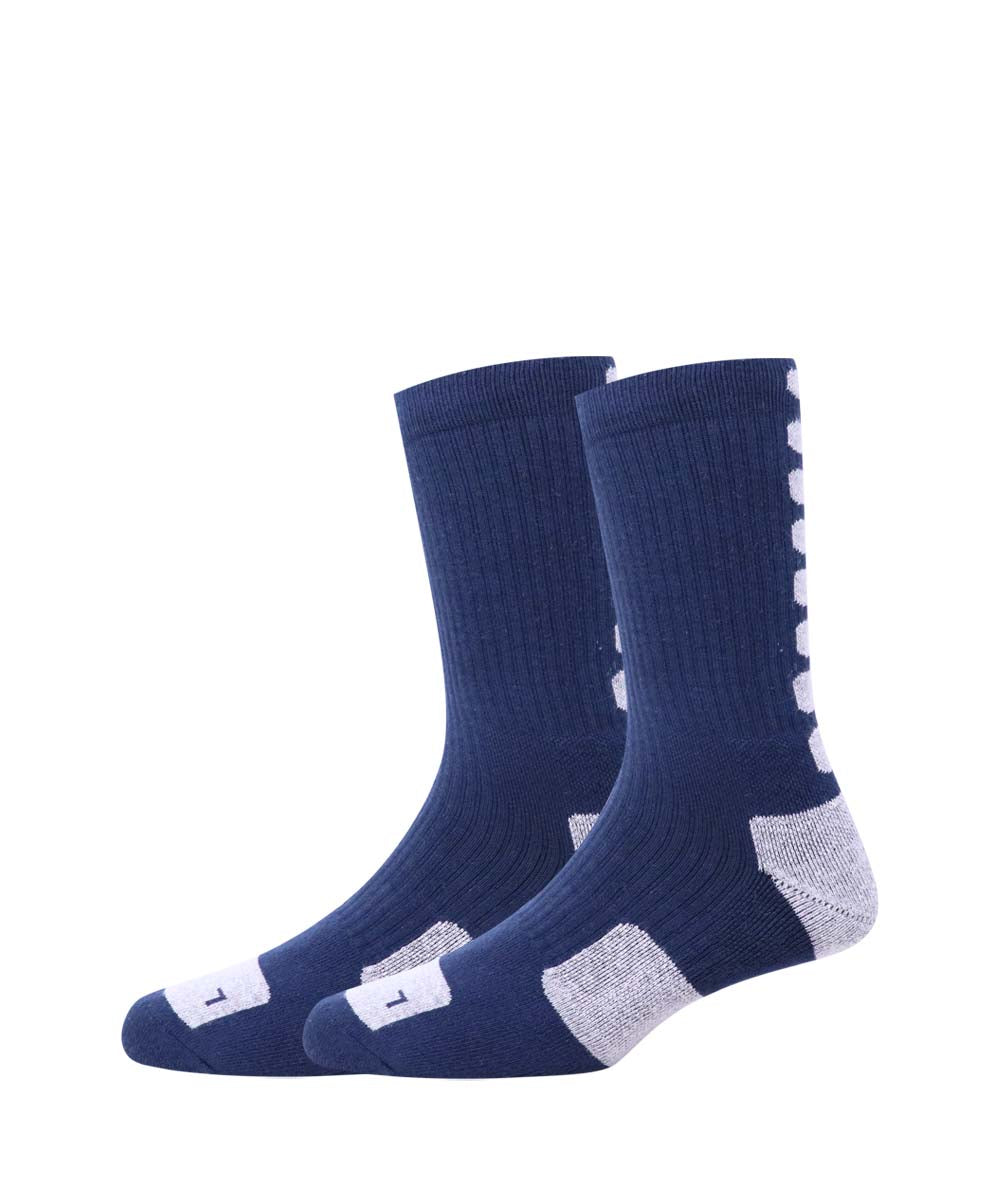 2pk Cotton Rich Design Terry Combo Socks.