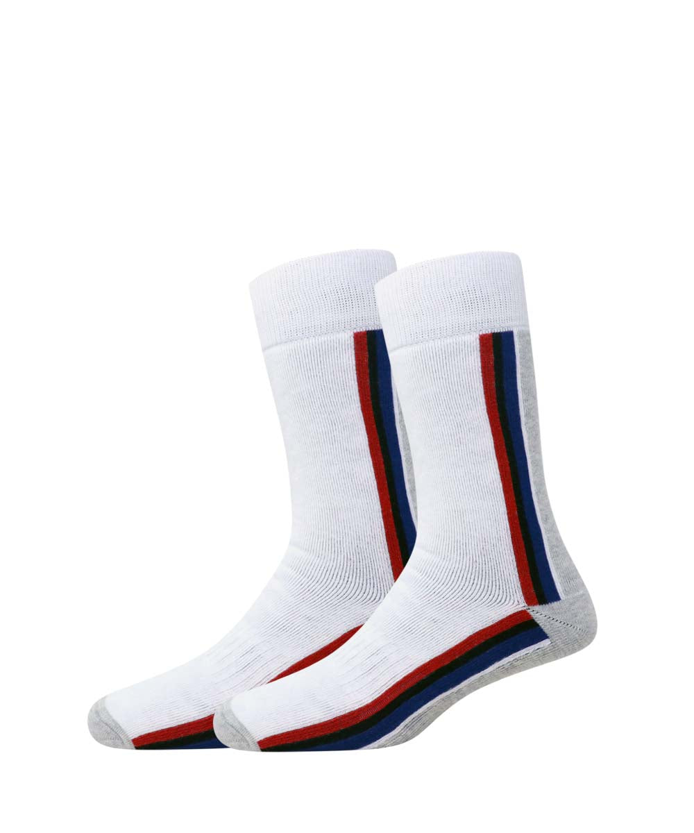 2pk Cotton Rich Design Terry Combo Socks.