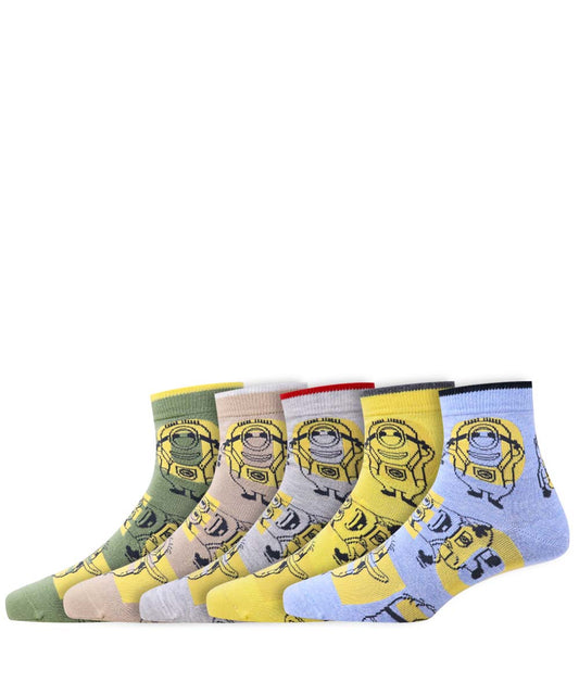 Men's  Minions Design  Socks Pack Of 5