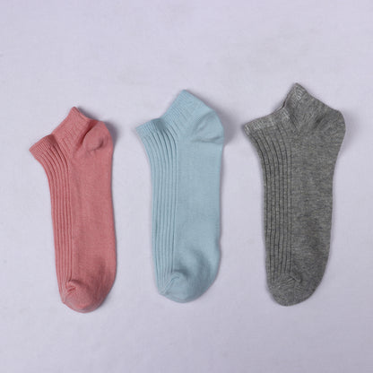3 Pk Mustang Girls' Premium Cotton Ribbed No Show Socks