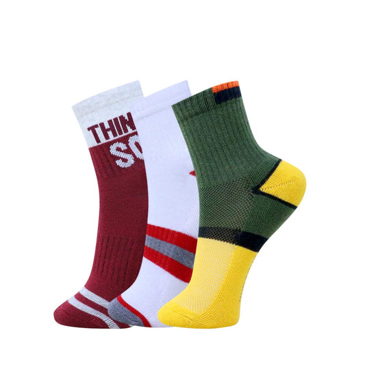 3pk Mix Design Terry Socks