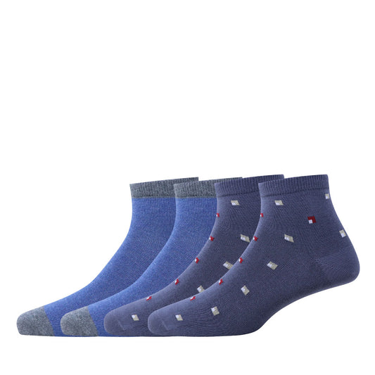 2 Pk Men’s Patterned Ankle Socks