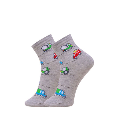 3 Pk Mustang Kids Vehicle Print Socks
