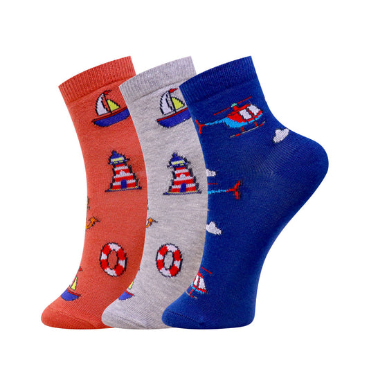 3 Pk Mustang Sky Adventures Baby Socks