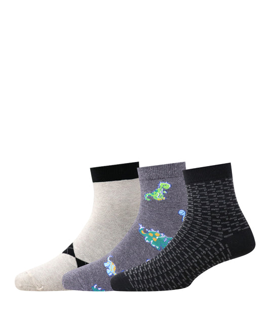 3pk Cotton Rich Design Combo Socks