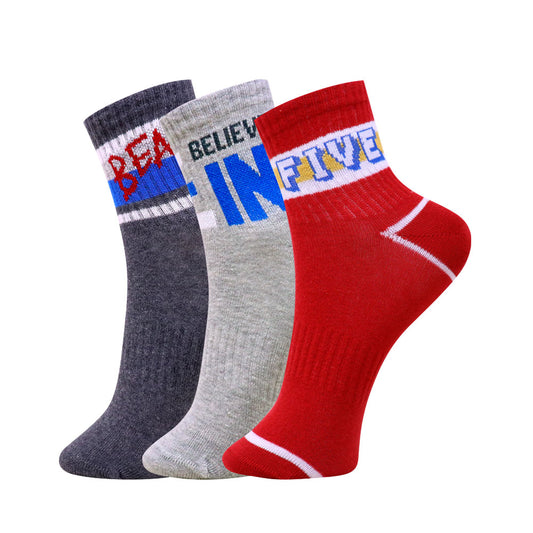 3 Pk Mustang Power play Kids Crew Socks