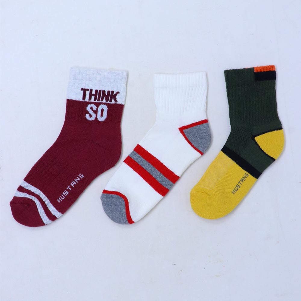 3pk Mix Design Terry Socks