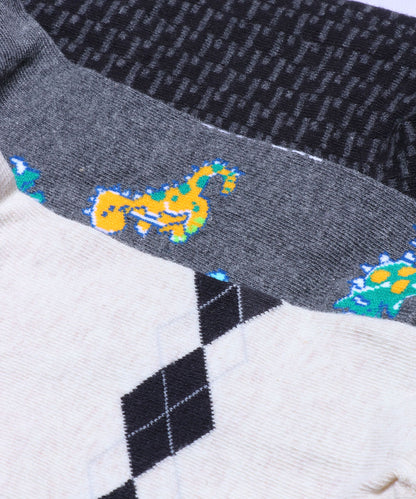 3pk Cotton Rich Design Combo Socks