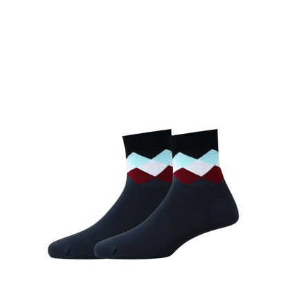 3 Pk Men’s Multicolour Geometric Pattern Socks