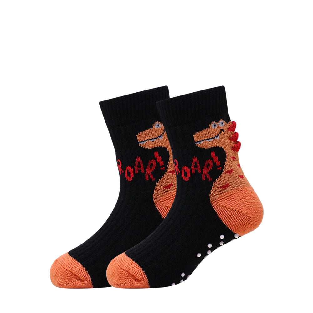 3 Pk  Kids Fun Cartoon Crew Socks – Soft Cotton Antiskid Socks