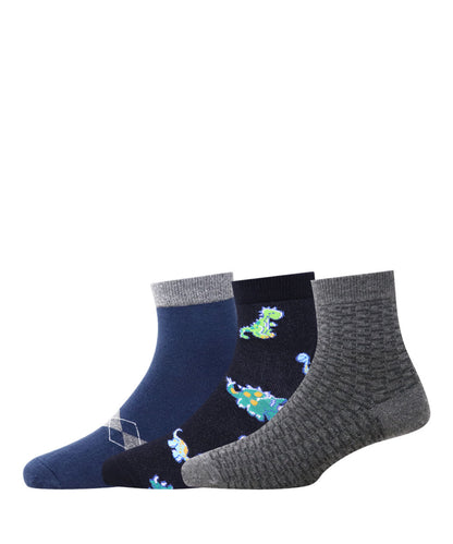 3pk Cotton Rich Design Combo Socks