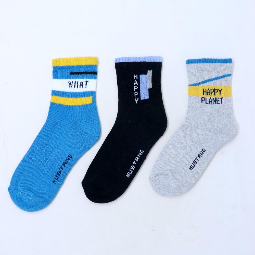 3pk Mix Design Terry Socks