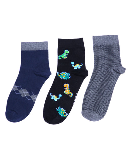 3pk Cotton Rich Design Combo Socks