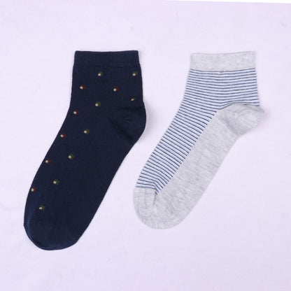 2 Pk Men’s Patterned Ankle Socks