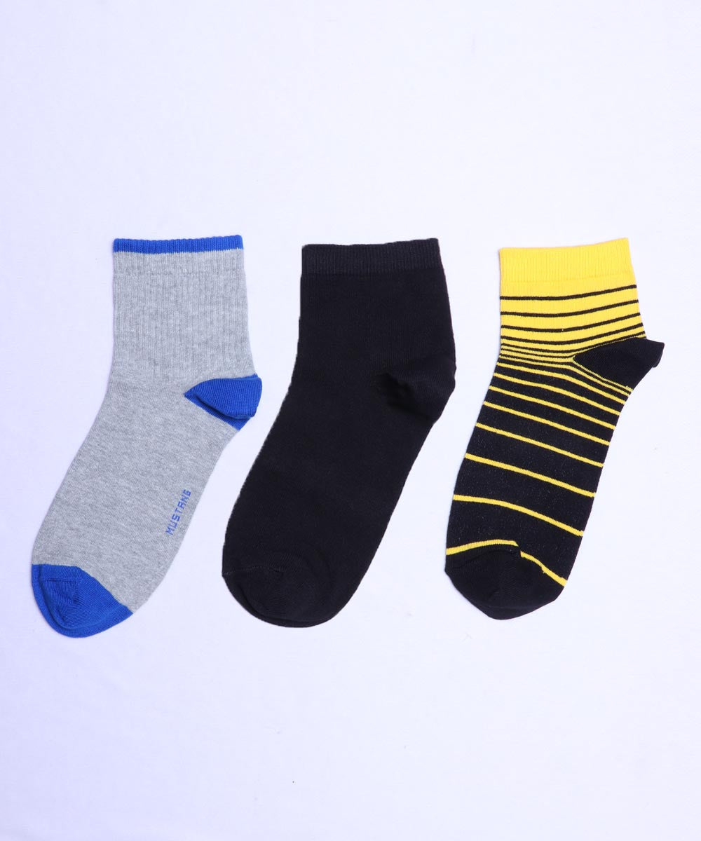 3pk Cotton Rich Design Combo Socks