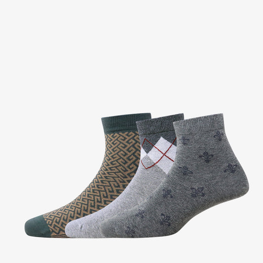 3 Pk Men's Premium Cotton Blend Argyle Socks