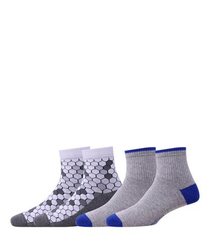 2pk Cotton Rich Design Combo Socks