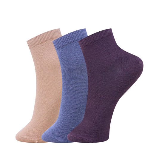 3pk Cotton Rich Plain Socks