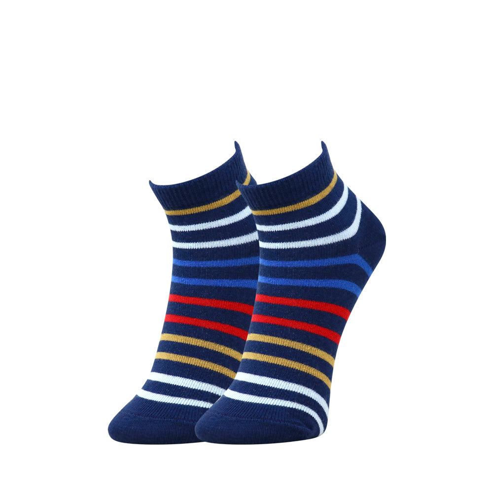 3 Pk Boys’ Striped Crew Length Socks With Fun Vehicle Design