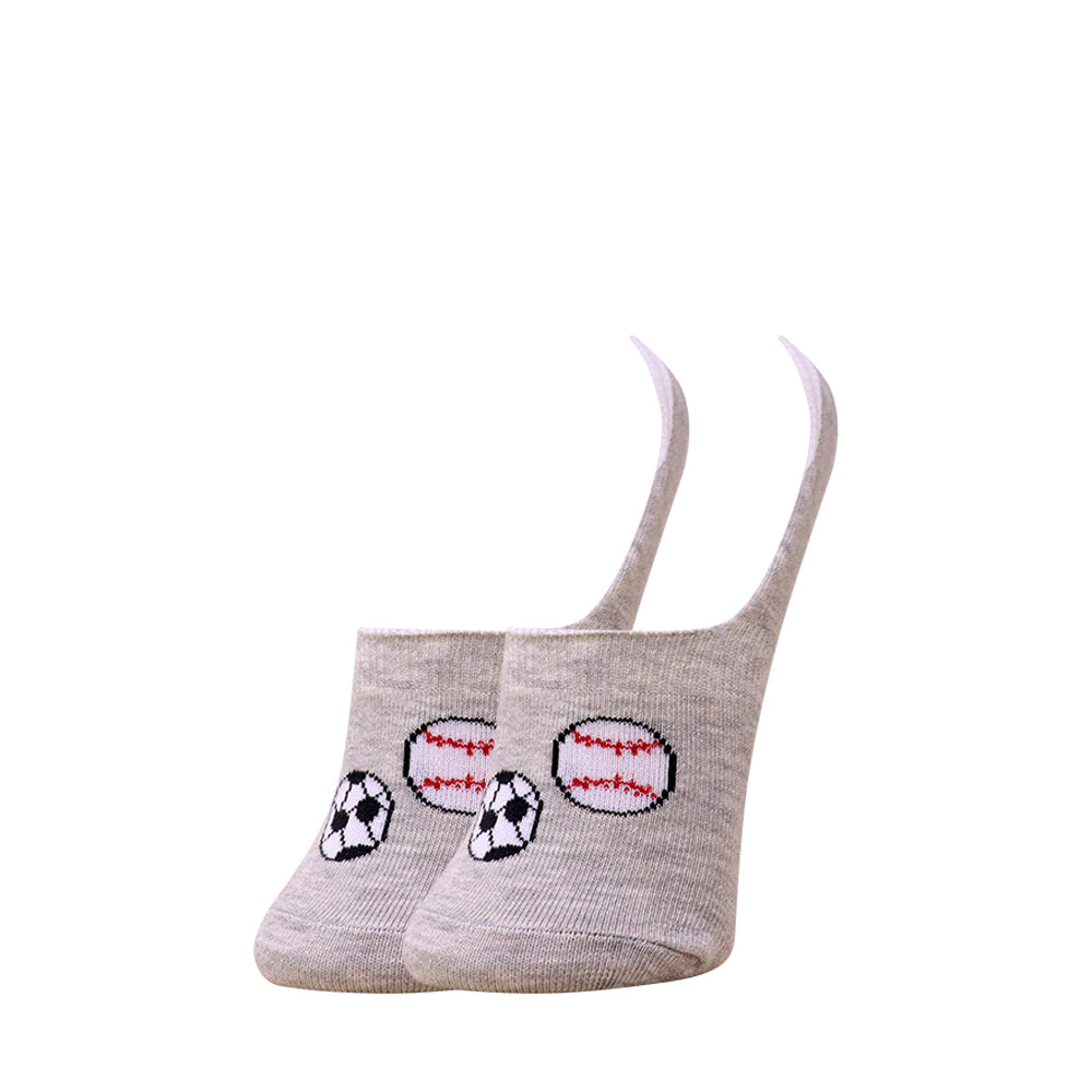 3 Pk Sports Theme No Show Socks For Toddlers & Kids