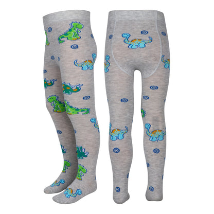 3 Pk Girls' Premium Cotton Cable Knit & Printed Tights Combo Pack