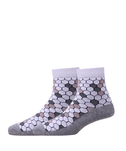 2pk Cotton Rich Design Combo Socks