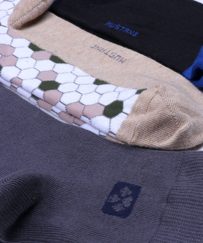 3pk Cotton Rich Design Combo Socks