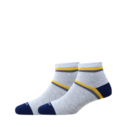 3 Pk Mustang Color Block Ankle Socks