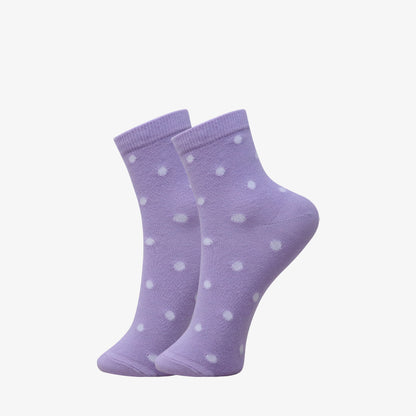 3 Pk Women's Designer Crew Socks Soft Cotton Blend Breathable Casual Socks