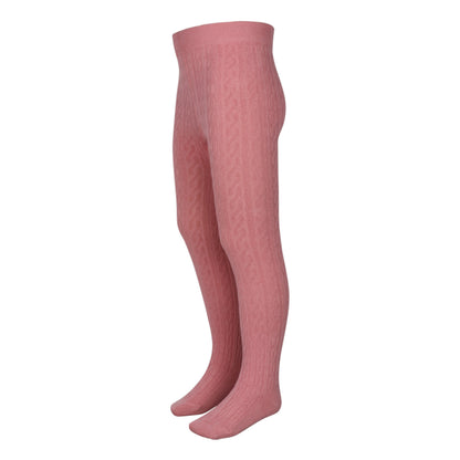 3 Pk Girls' Premium Cotton Cable Knit & Printed Tights Combo Pack