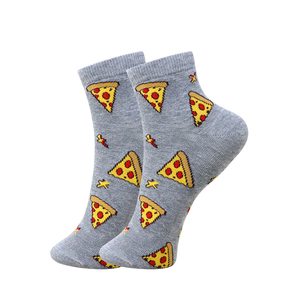 3 Pk Boys’ Fun Printed Crew Socks – Dinosaur, Pizza & Space Design