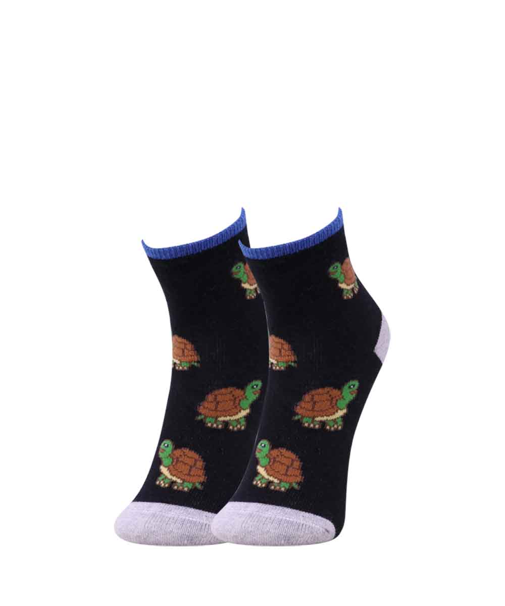 2pk Turtle Design Terry Socks