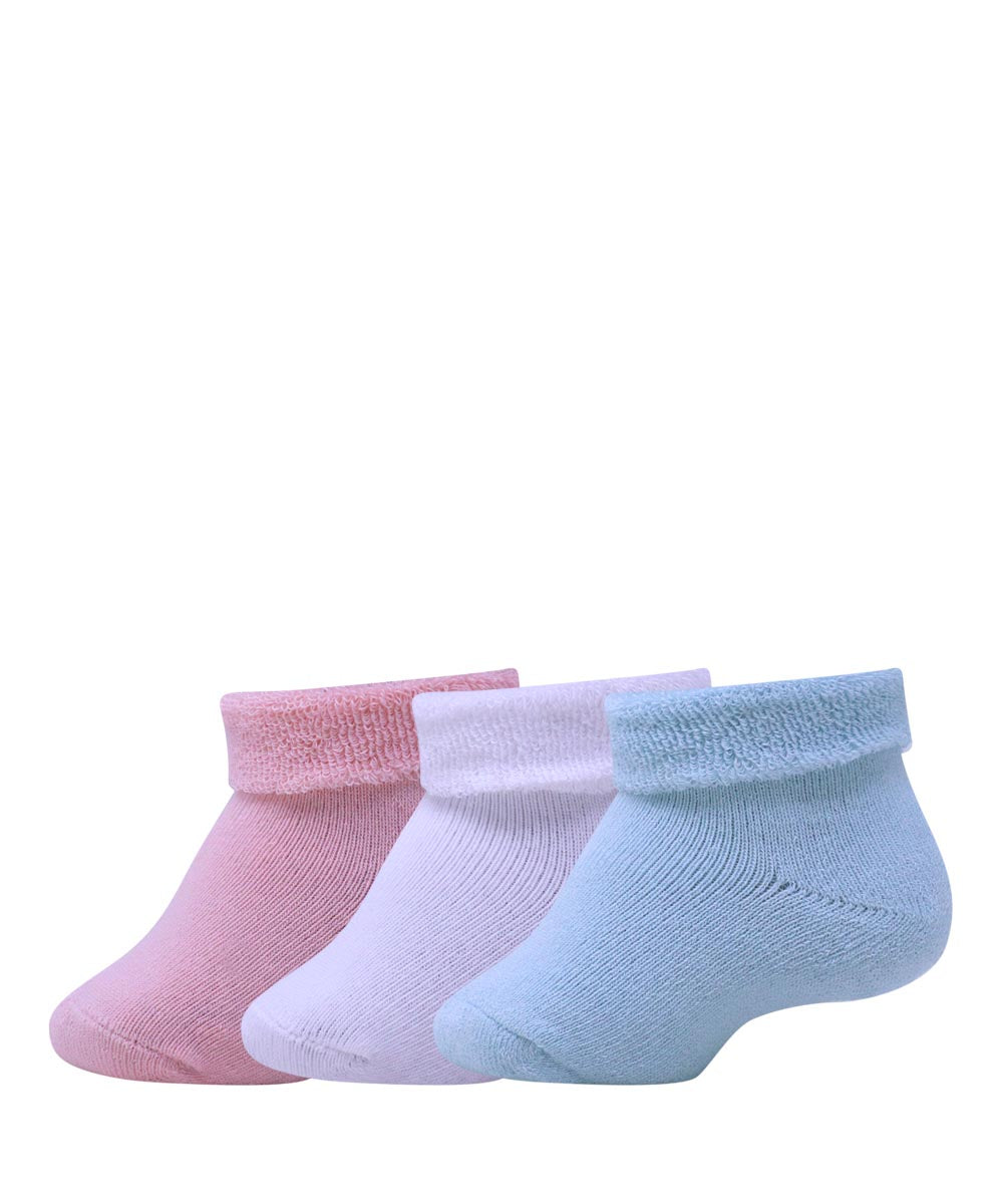 3pk Turn Over Top Ankle Socks