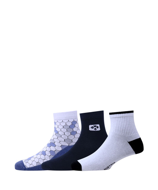 3pk Cotton Rich Design Combo Socks