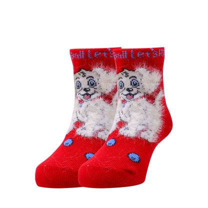 3 Pk Kids Multicolour Character Puppy & Bear Socks