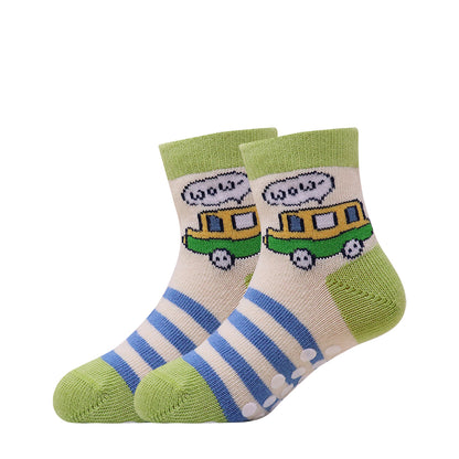 3 Pk  Kids Cartoon Cotton Crew Socks – Soft & Breathable Fancy Socks