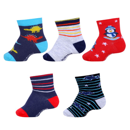 5PK Dinosaur & Winter-Themed Designs Socks