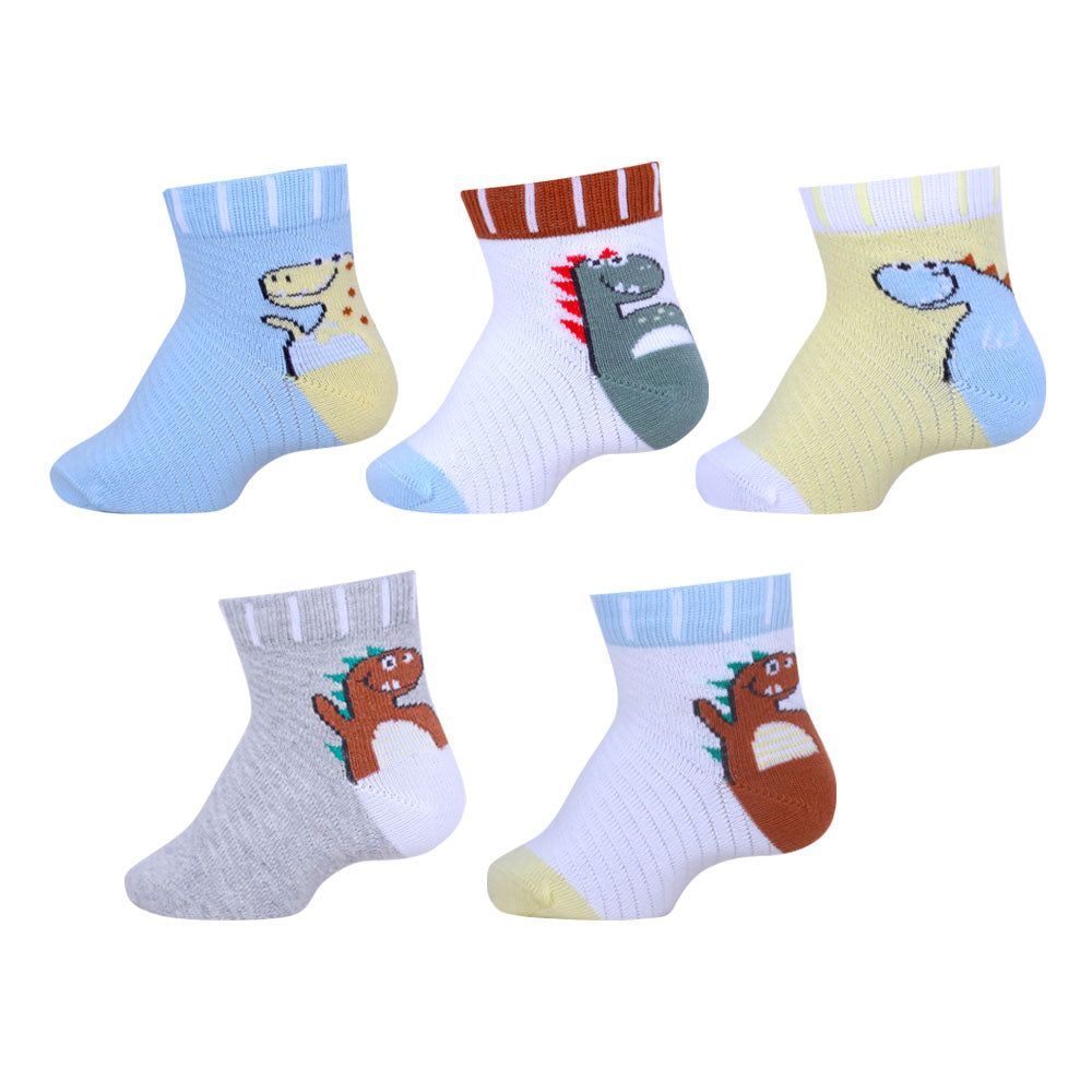 5PK Dinoland Baby Short leg Socks