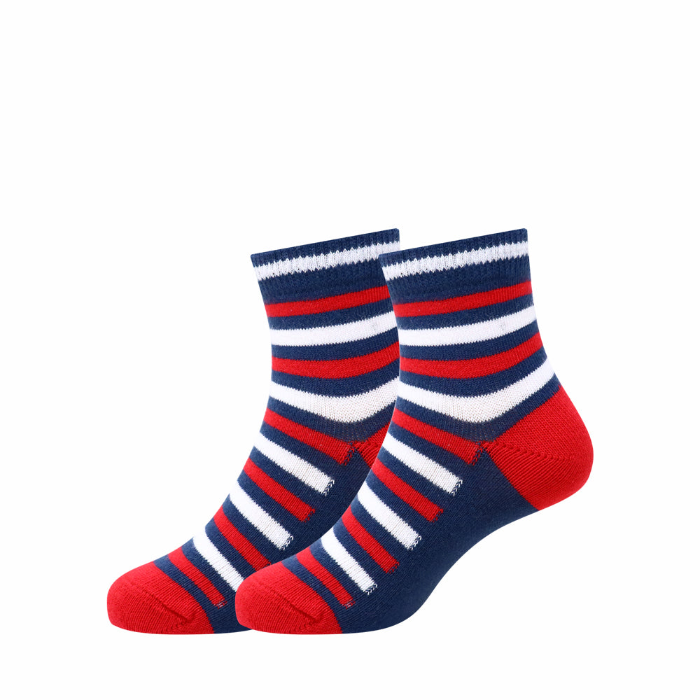 3 Pk Kids’ Star & Stripe Crew-Length Socks – Fun Printed Casual Socks