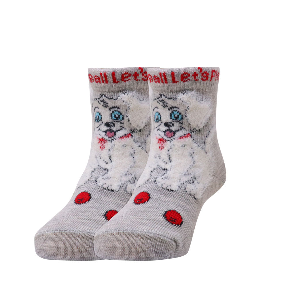 3 Pk Kids Multicolour Character Puppy & Bear Socks