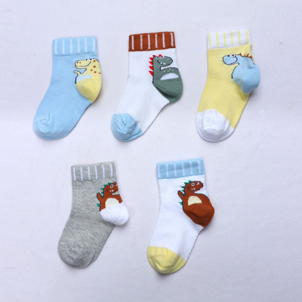 5PK Dinoland Baby Short leg Socks