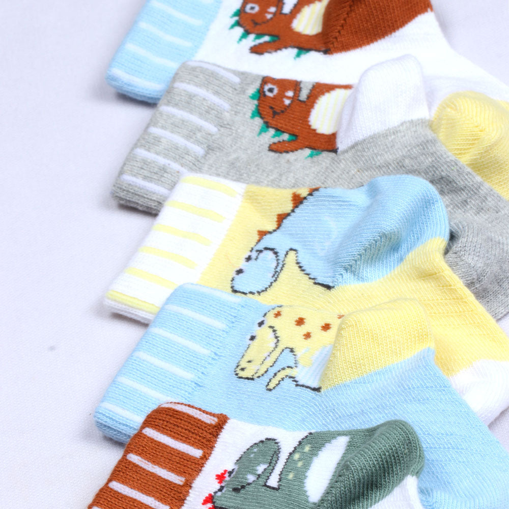 5PK Dinoland Baby Short leg Socks