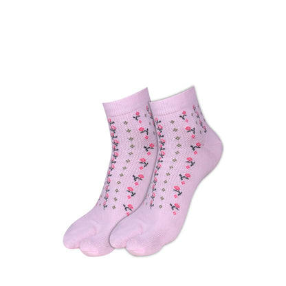 5 Pk Angutha Flower Multi  Design Socks