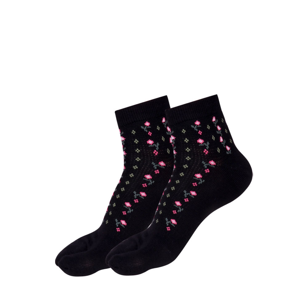 5 Pk Angutha Flower Multi  Design Socks