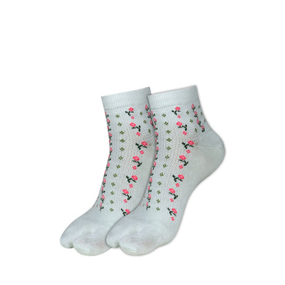 5 Pk Angutha Flower Multi  Design Socks