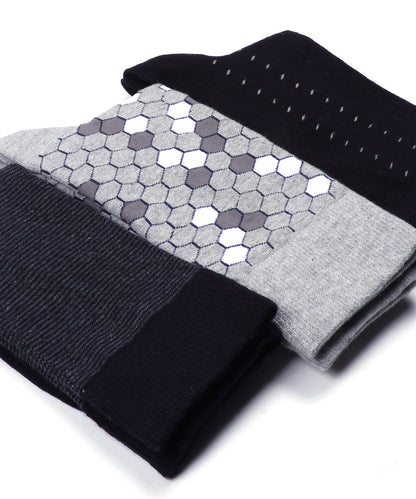 3pk Cotton Rich Design Combo Socks