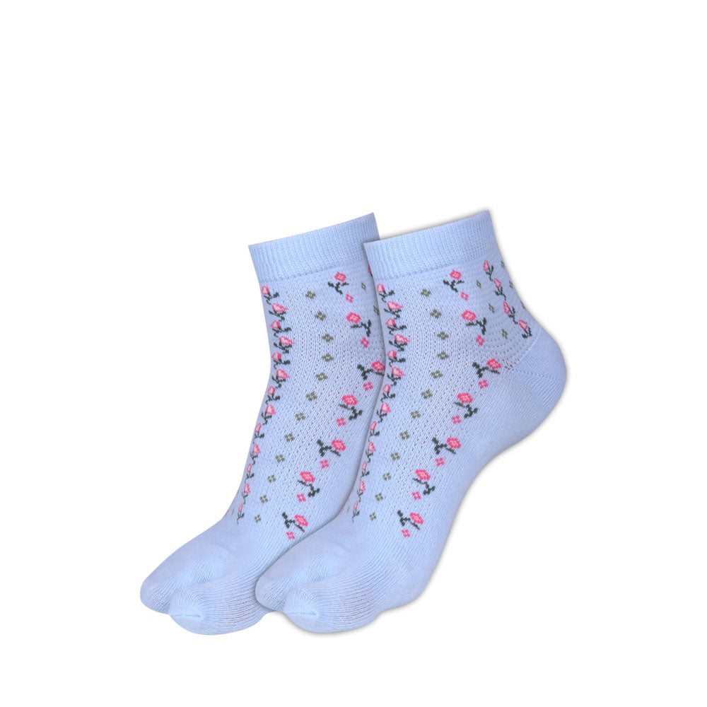 5 Pk Angutha Flower Multi  Design Socks