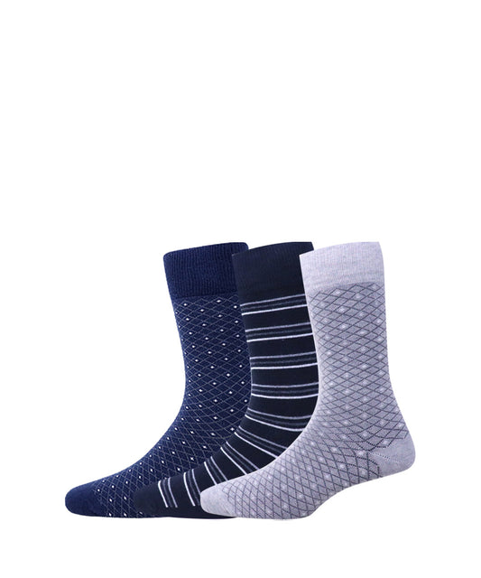 3pk Cotton Rich Design Combo Socks